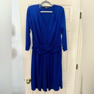 Jones New York Royal Blue Long Sleeve Dress